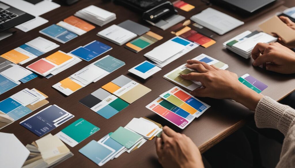 designing business cards with templates