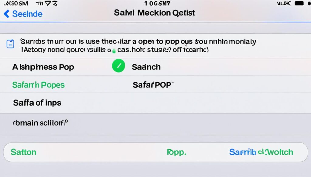 how to turn off Safari pop up blocker