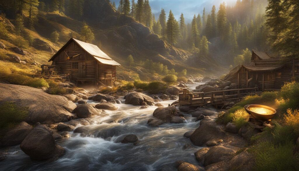 panning for gold in Old Hundred Gold Mine