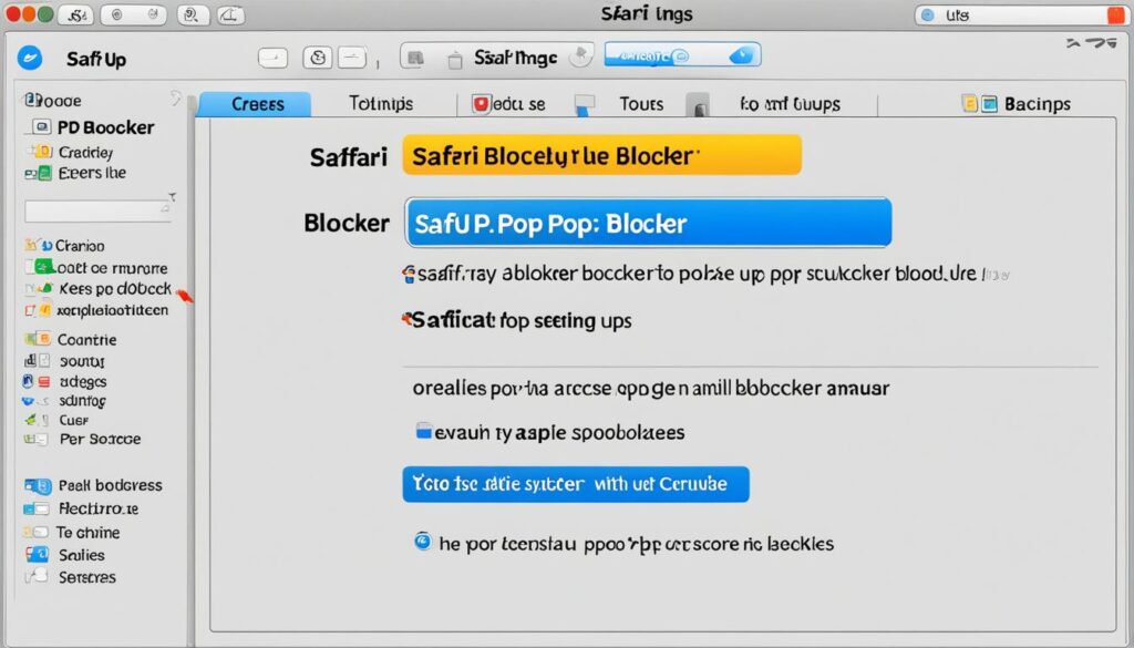 Safari pop up blocker settings