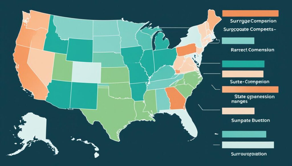 surrogate compensation by state