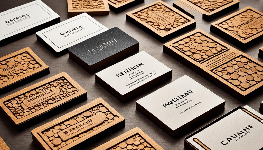 unique materials for business cards